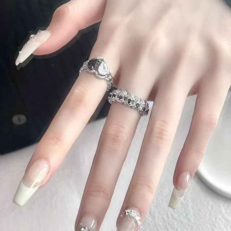 Bichon ring niche design cold wind advanced Y2K sweet cool index finger open ring