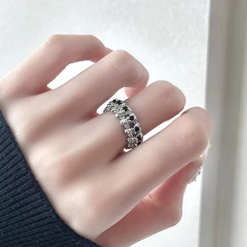 Bichon ring niche design cold wind advanced Y2K sweet cool index finger open ring
