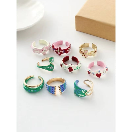 Handmade oil drip rings for men and women openings adjustable rings