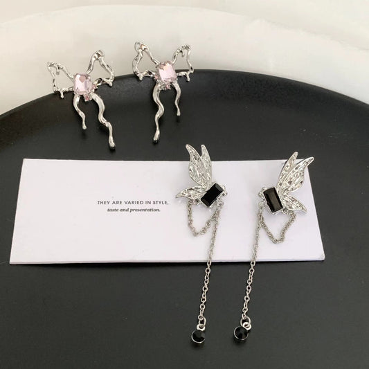 female South Korea light luxury niche design senior ear clip earrings