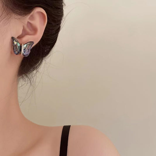 Dream butterfly flying through the self-retained super fairy acrylic butterfly earrings