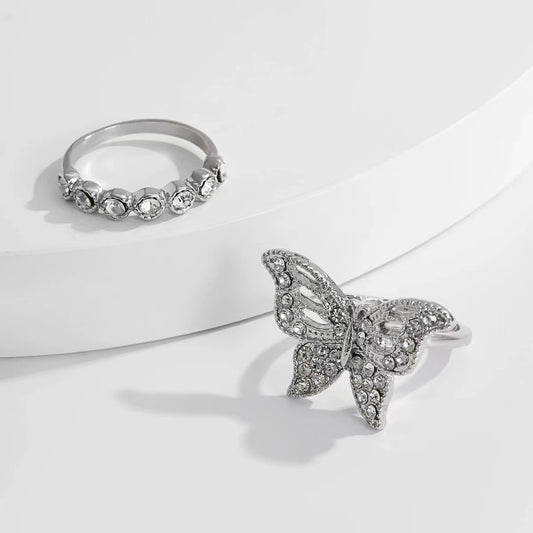 Diamond Butterfly Ring