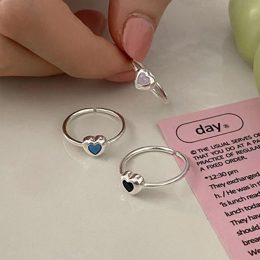 925 Silver Adjustable Love Ring Premium Sense