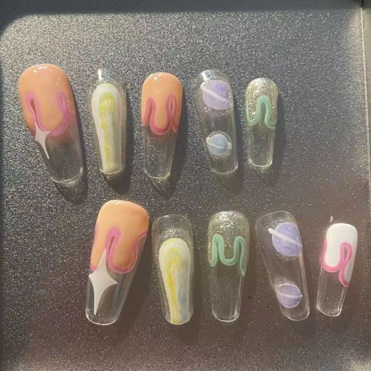 Summer ice cream wear nail small planet macaron color system sweet cool wind sweetheart hot girl millennium wind