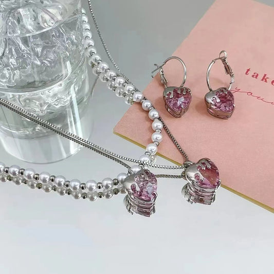 Pink Love Necklace High Level Small Necklace