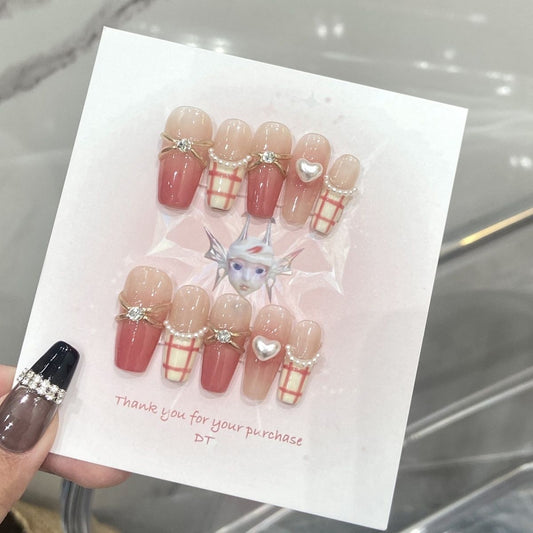 Pure hand gentle system ring style temperament senior sense nail