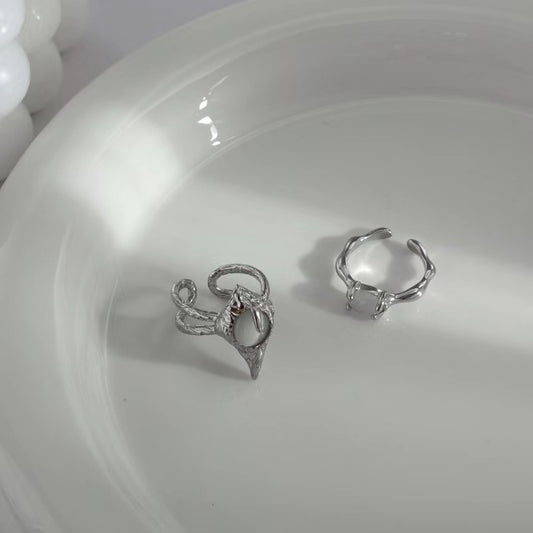 Moonstone ring female niche design premium feeling ring