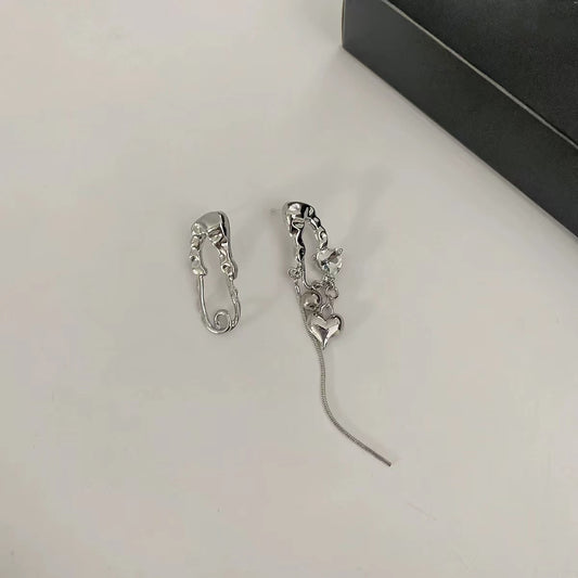S925 simple Earrings Pendant love Tassel Earrings