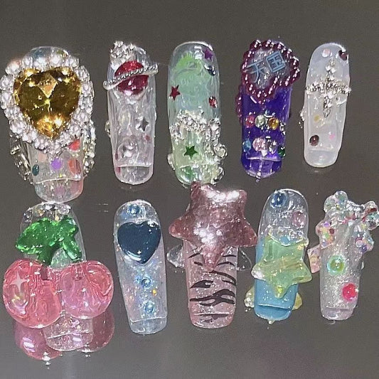 Original real shot cherry hottie nail y2k wearing nail