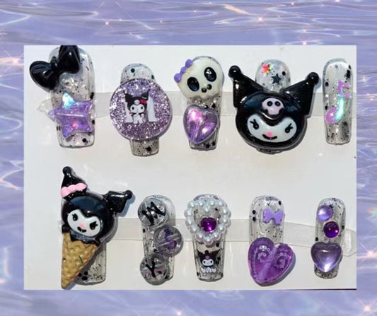 Dark kitty wears nail hot girl nail