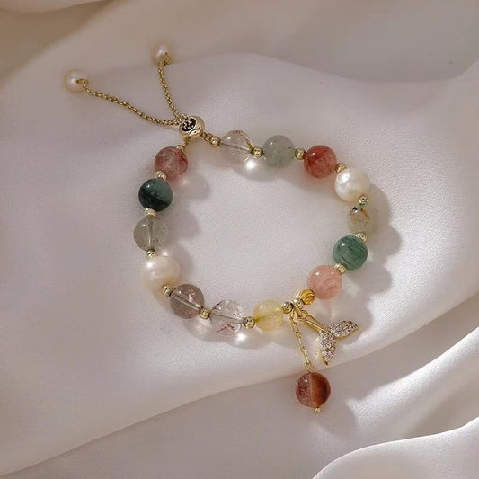 Colorful beads fishtail bracelet