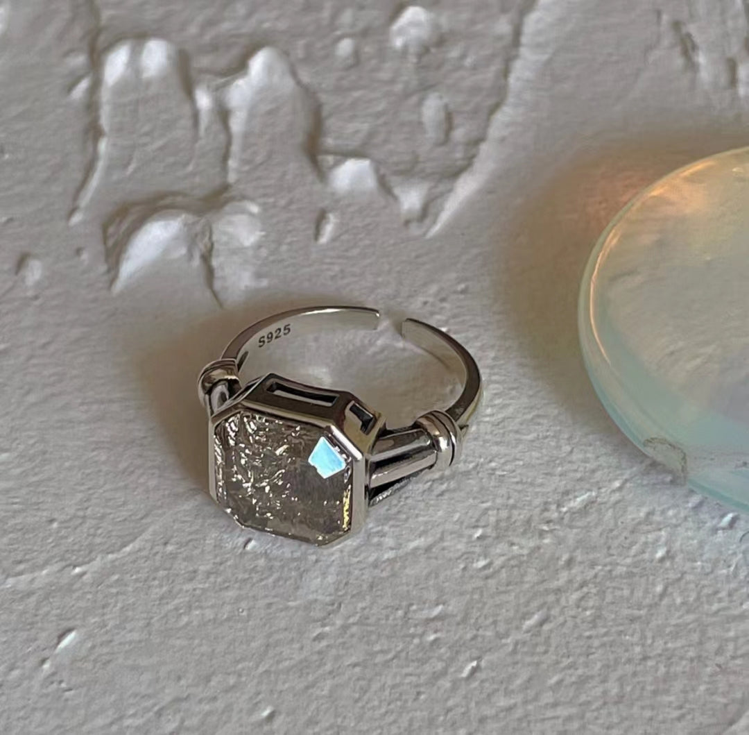 High-class sense of sterling silver plain ring Japanese light luxury exquisite ring