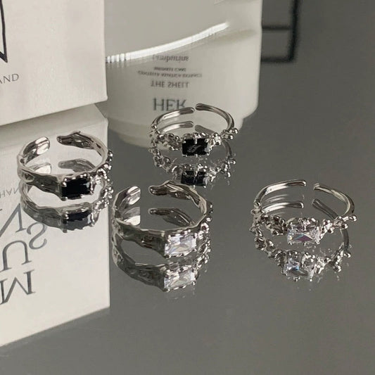 Irregular shaped double layer ring
