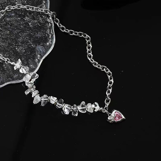 Personalized sweet cool hot girl love patchwork necklace