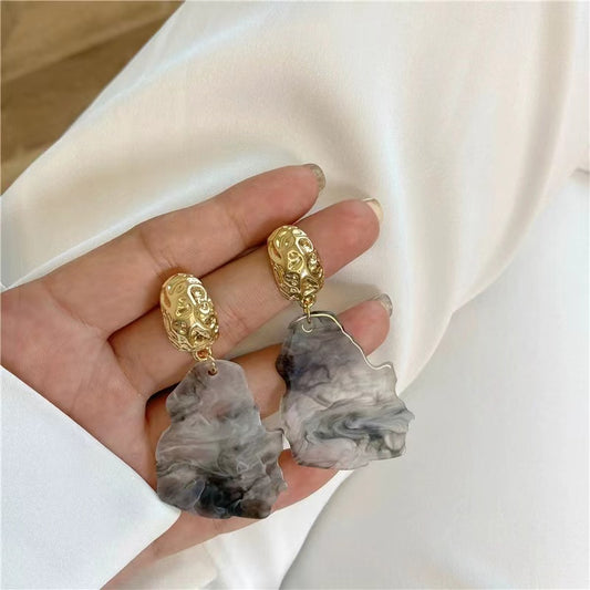 925 silver needle transparent earrings earrings