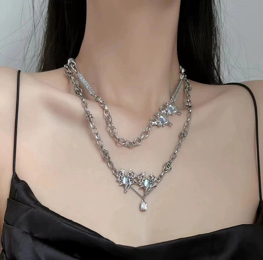 Advanced design sense net red decorative necklace