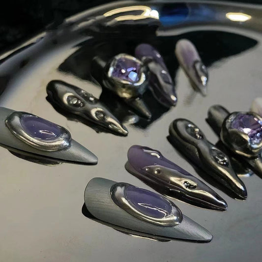Pure handmade custom Y2K hot girl original design nails