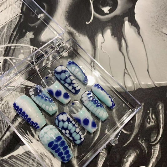 Europe and the United States handmade wearing nail swoosh crocodile pattern burst nail