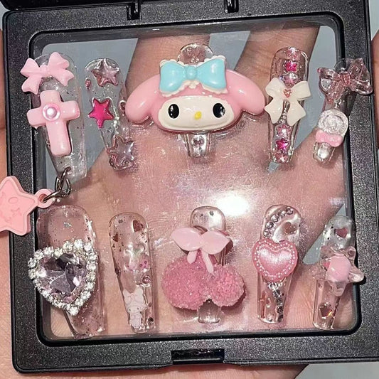 Melody wears nails y2k hot girl nail art