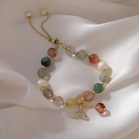 Colorful beads fishtail bracelet