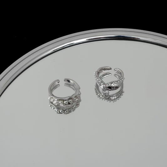 Pearl Irregular Metal Ring