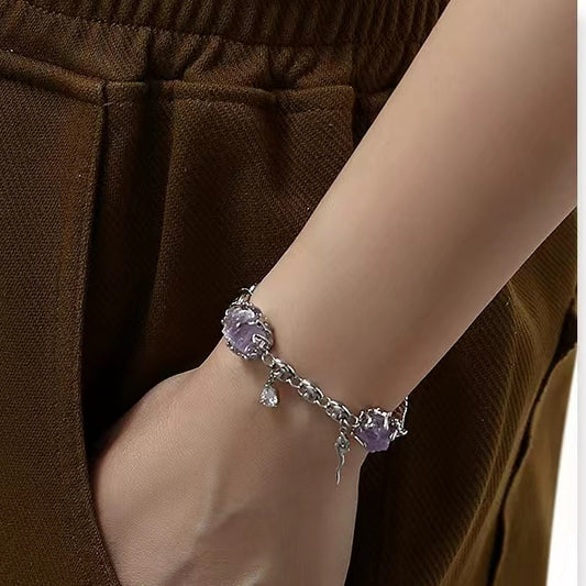 Original natural stone bracelet girls niche design sense of senior autumn new temperament literary Harajuku wind hand jewelry