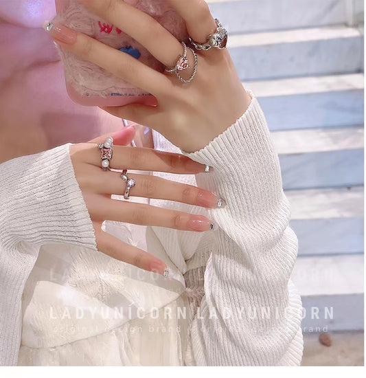 Pink Love Pearl Diamond Ring