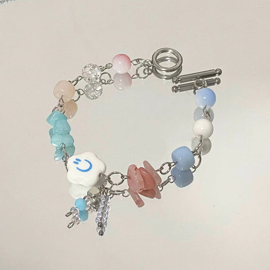 Handmade beaded bracelets niche design strings sweet and lovely hand jewelry