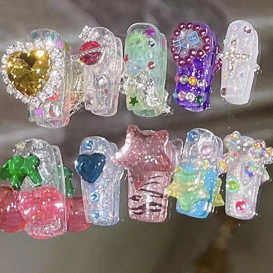 Original real shot cherry hottie nail y2k wearing nail