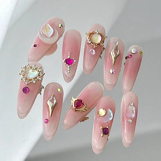 Long ladder short ladder fake nail wearing armor removable fake nail manual wearing armor