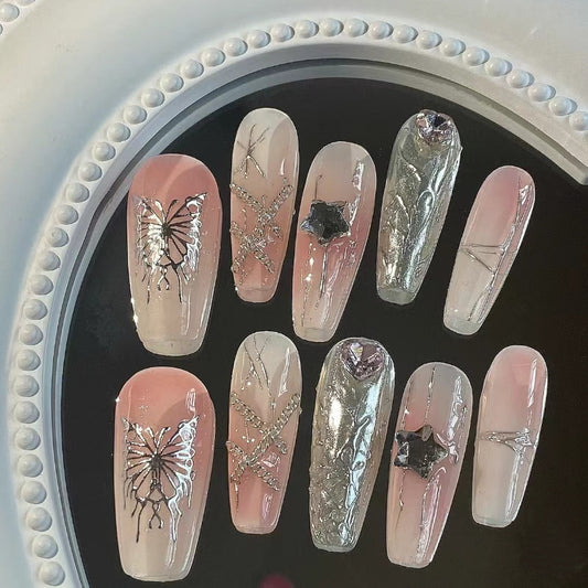 Handmade special nail plate for wearing nails 2022 new nail plate wearable nail plate patch antique nail plate