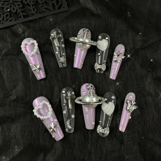 Wearing nail patches, nail patches, nail patches, student purple Kuromi