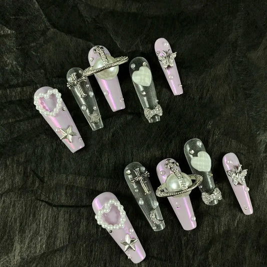 Wearing nail patches, nail patches, nail patches, student purple Kuromi