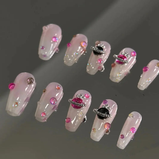 New Starlight Handmade Y2k Nail Wearing Series Honey Removable Finished Product