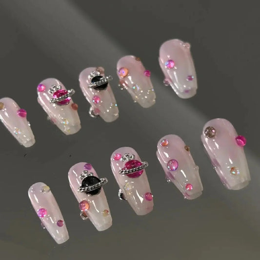 New Starlight Handmade Y2k Nail Wearing Series Honey Removable Finished Product
