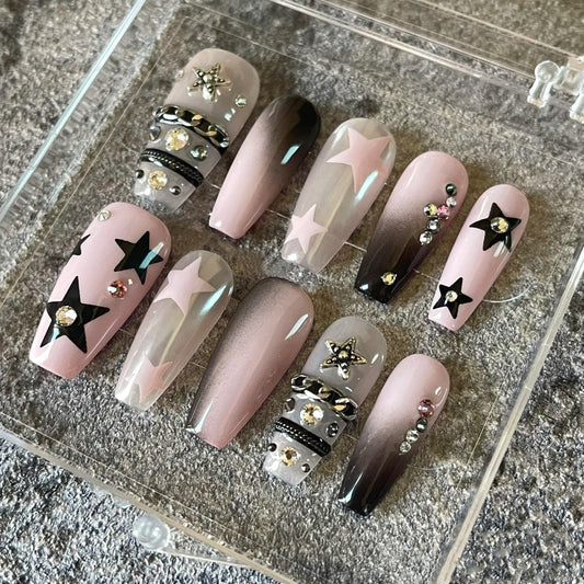 Starlight manual wear armor detachable finished products customized high grade Y2k rubber powder Star style 2022 new autumn and winter