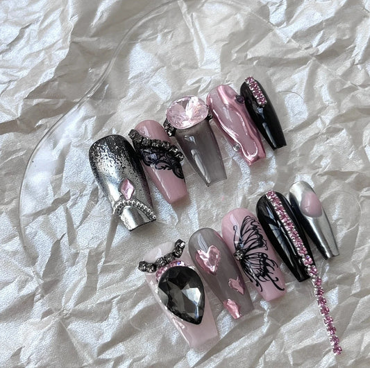 Pink Poison Wearing Nail Real Shot Advanced Whitening Millennium Style False Nail Repeated Use