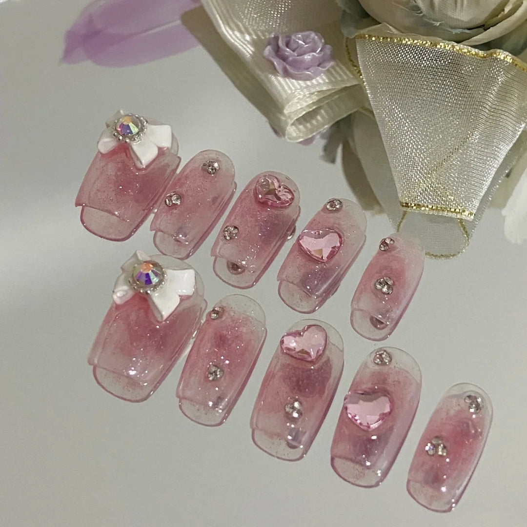 Yuanrong fake nail patch can be worn with yk2 sweet and cool critical hit net red wearing nail lazy manicure for a long time