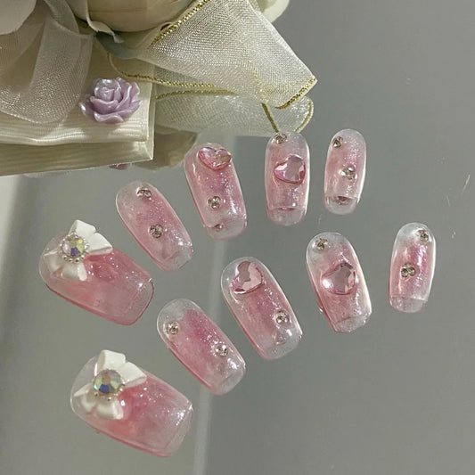 Yuanrong fake nail patch can be worn with yk2 sweet and cool critical hit net red wearing nail lazy manicure for a long time