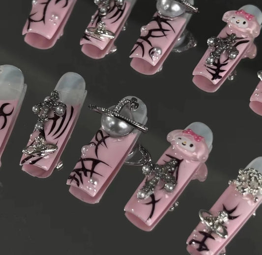 Wearing nail patches, nail stickers, nail patches, students, purple, queen dowager colomici