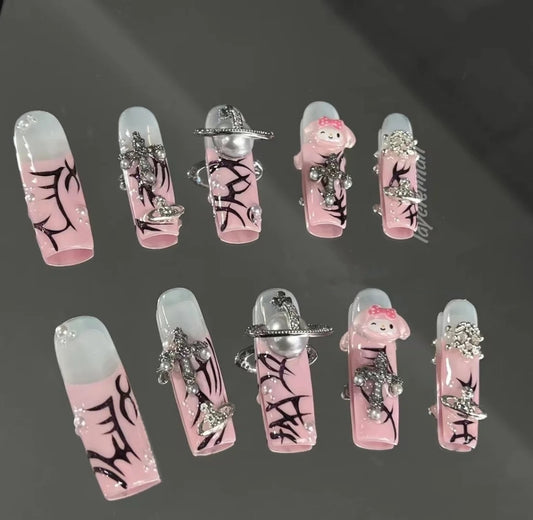 Wearing nail patches, nail stickers, nail patches, students, purple, queen dowager colomici