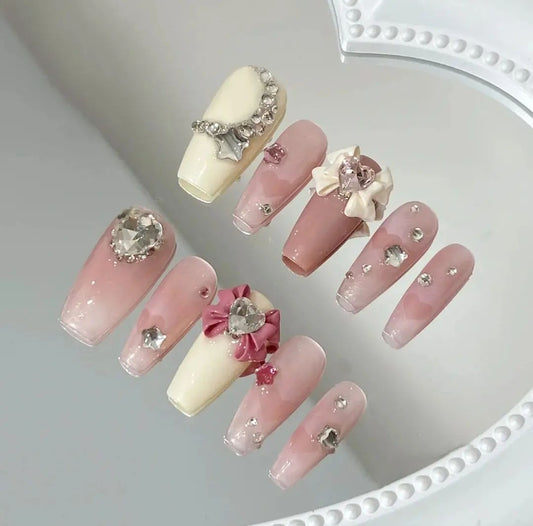 Pink Bowknot Love Diamond Wear Armor