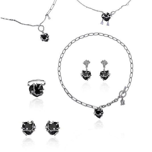 New Chinese dark love necklace female tide cool spicy girl niche design sense of Europe and the United States cross-border necklace collarbone chain wholesale