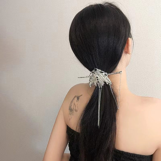 Tassel temperament personality ponytail clip hair clip fairy vintage headdress hair accessories