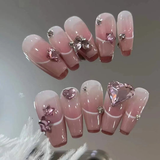Fake nail patch desirable with sweet cool girl advanced net red wear nail lazy nail piece lasting