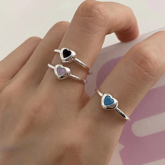 925 Silver Adjustable Love Ring Premium Sense