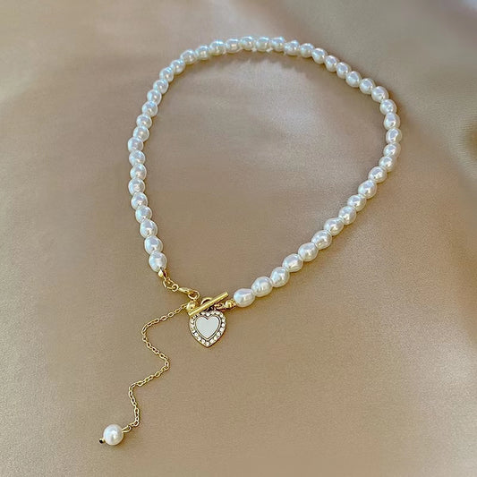 Love pearl necklace female