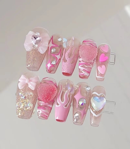 Handmade wearing nail millennial style hot girl hand-painted ins style nail