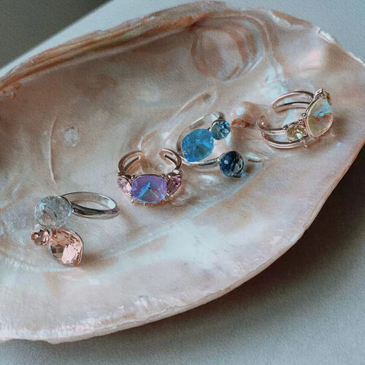 Electroplated Grand Cat's Eye with Fancy Color Diamond Gemstone Ring