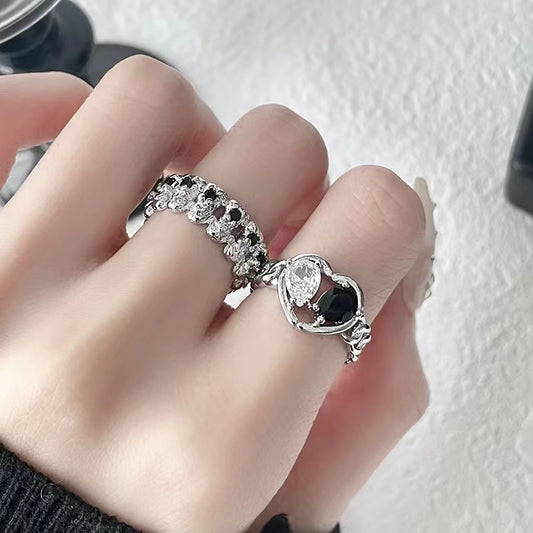 Bichon ring niche design cold wind advanced Y2K sweet cool index finger open ring
